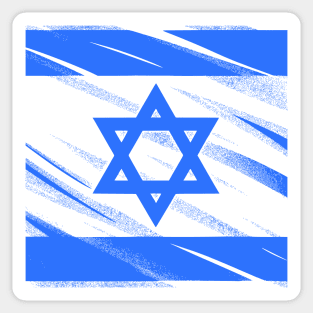 Flag of Israel grunge style Sticker